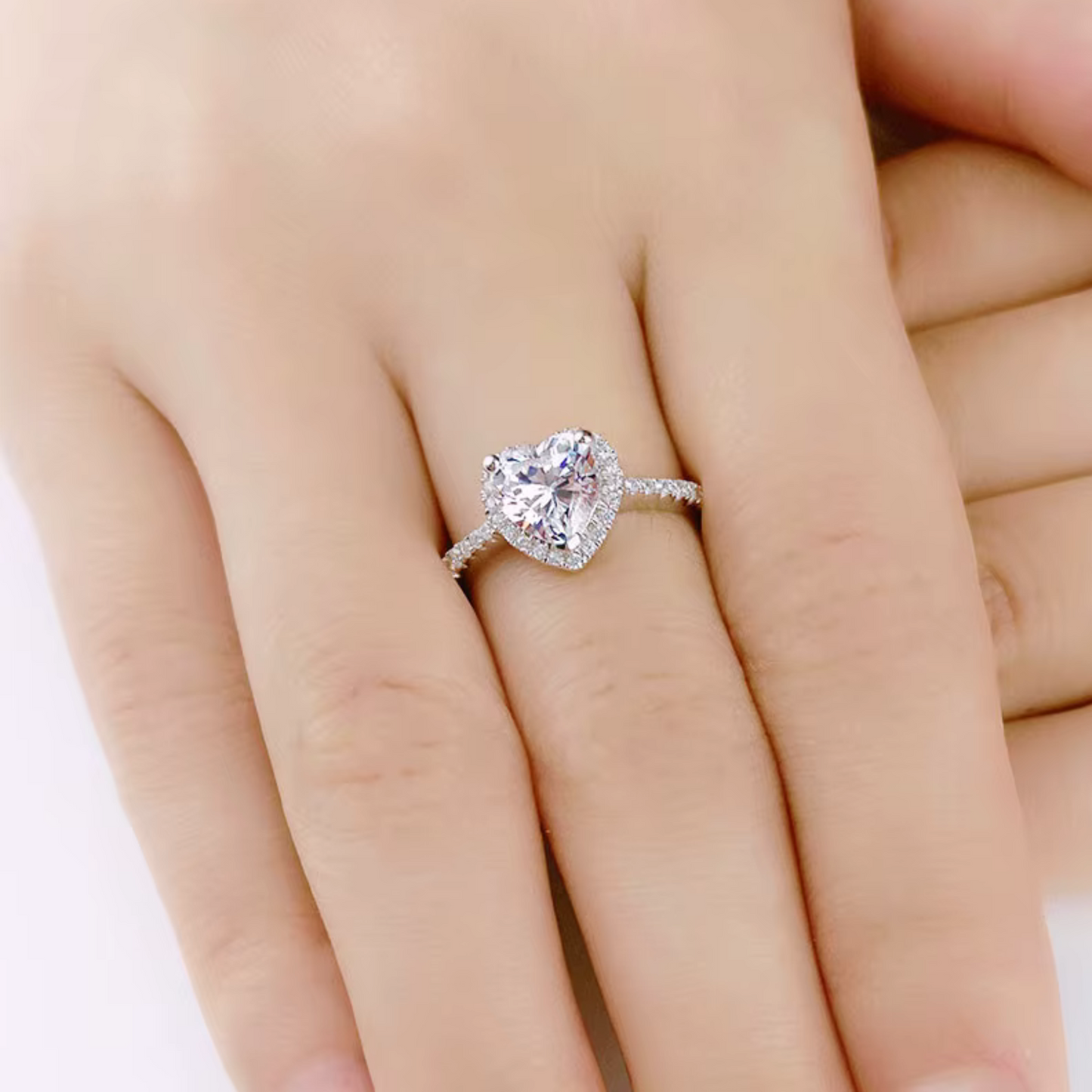 Elegant Heart Sterling Silver Ring