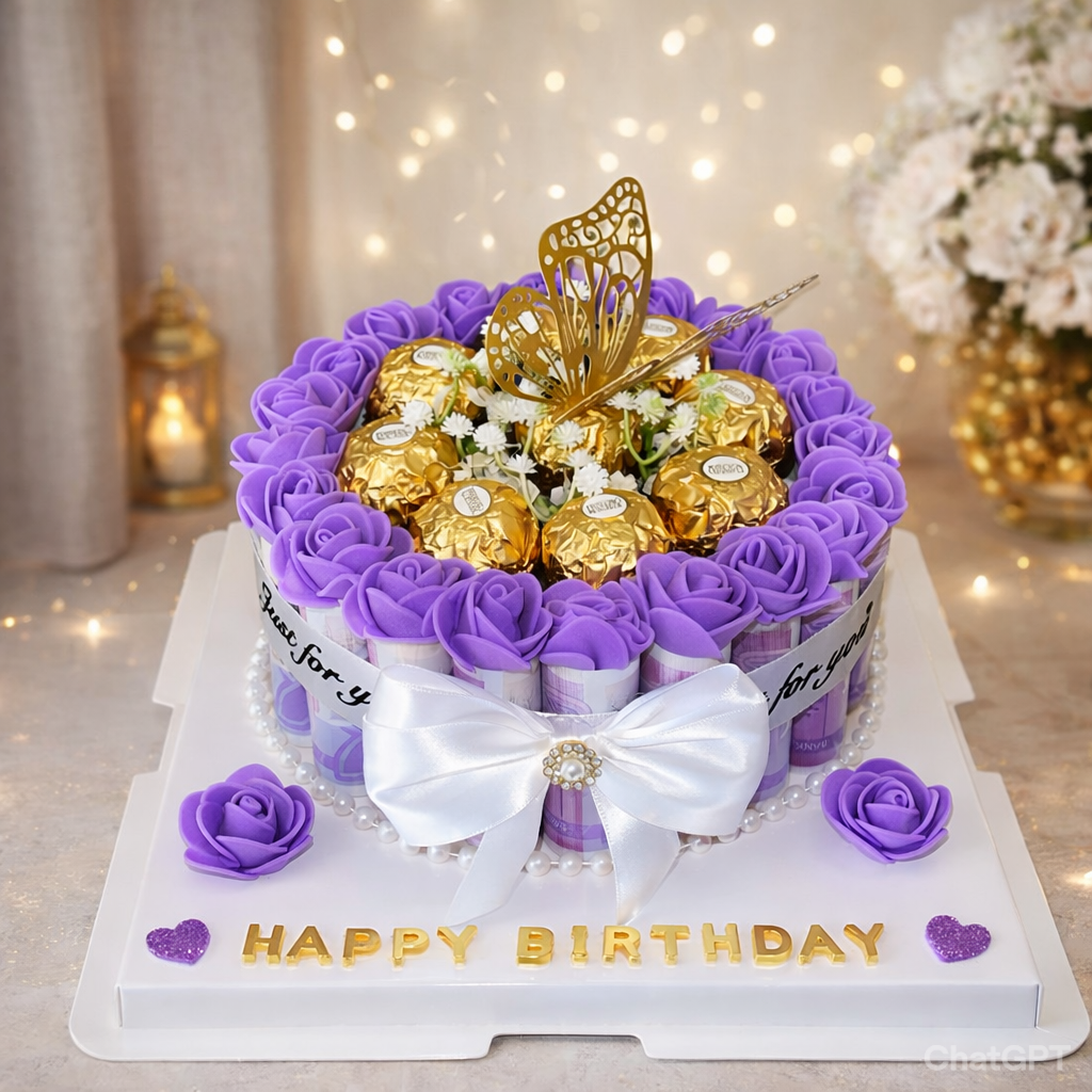 The Royal Bloom Money Cake