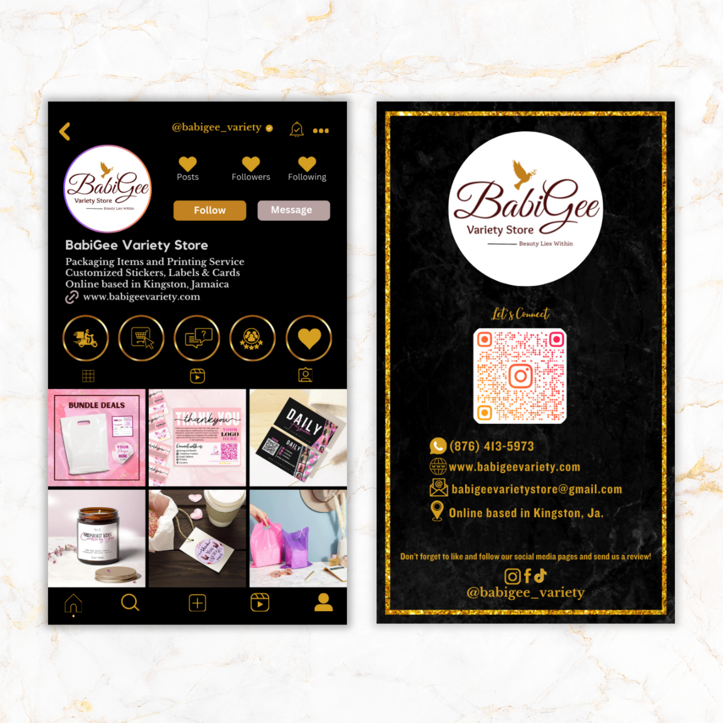 Instagram Style Business Cards - Free Template #3