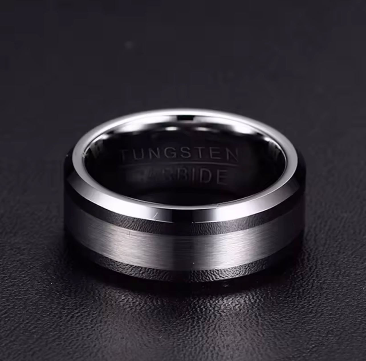 Silver Tungsten Carbide Ring