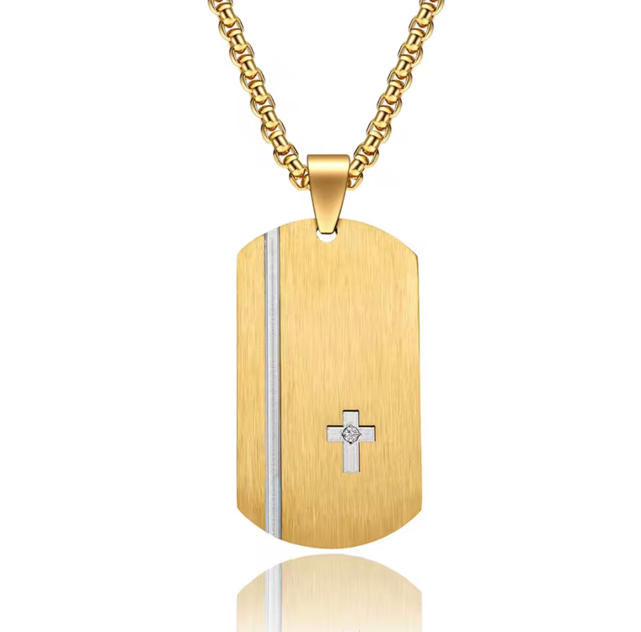 Eternal Mark Dog Tag Pendant Necklace