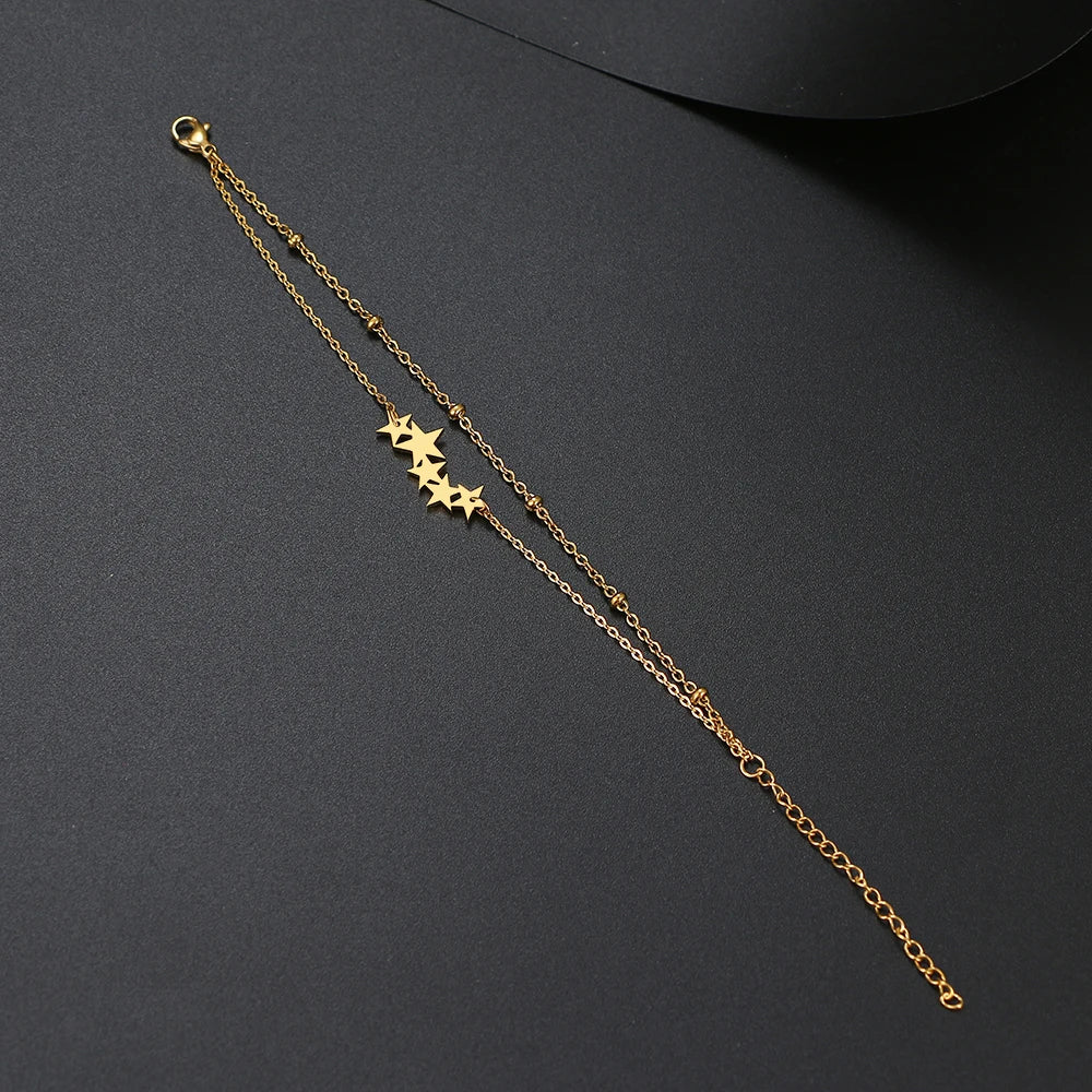 5-Star Multi-layer Bead Chain Bracelet