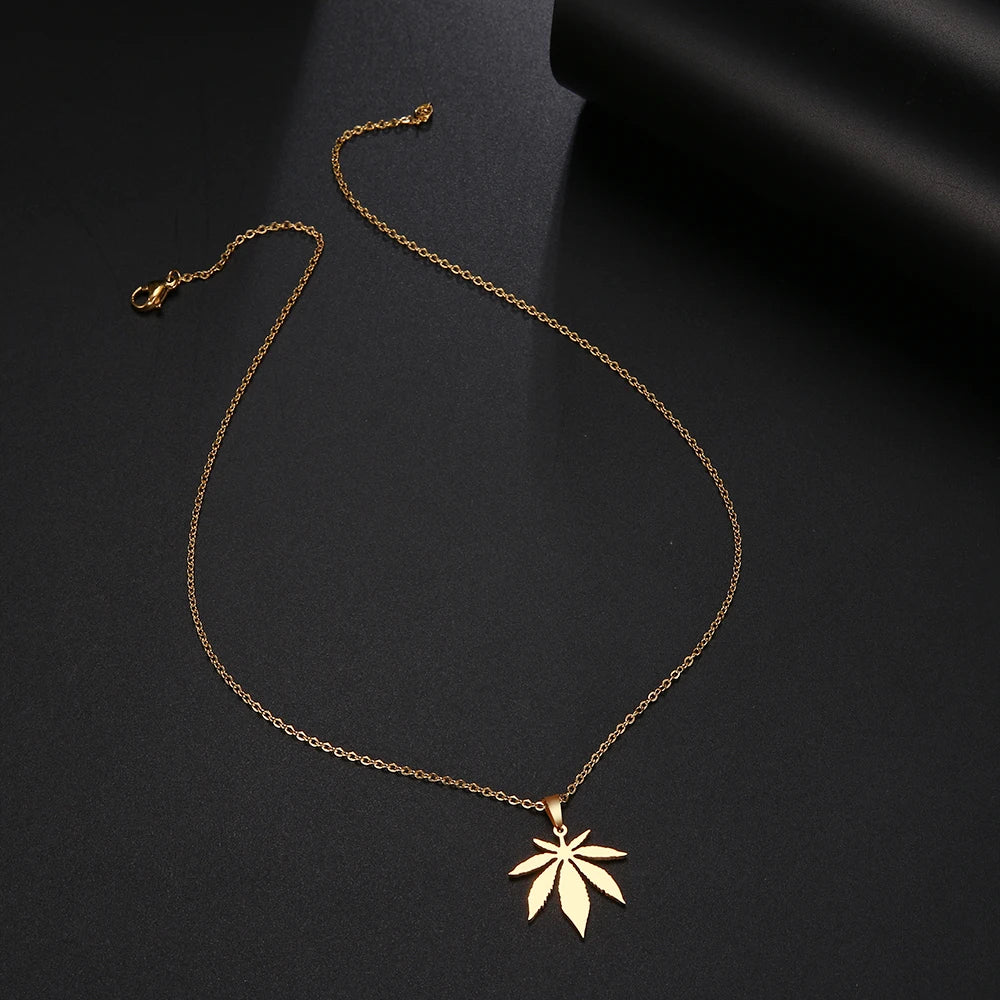 Gold Maple Leaf Necklace