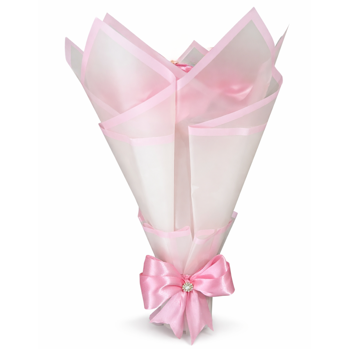 Pink Satin Rose Bouquet