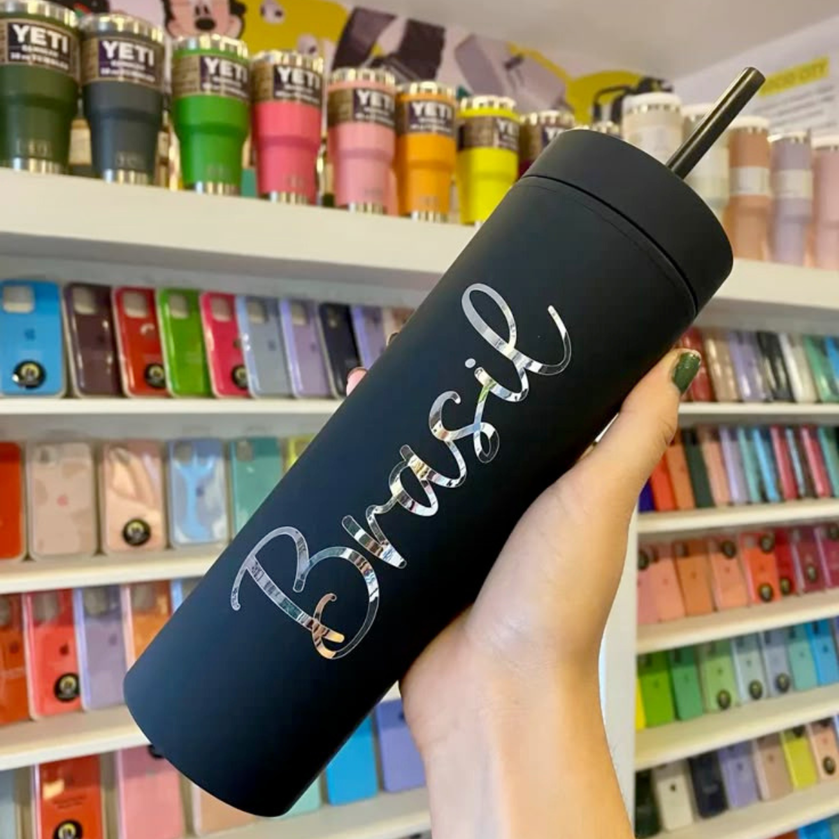 Personalized Black Name Tumbler