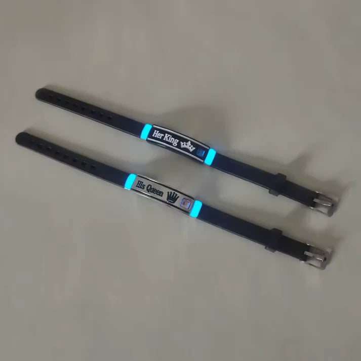 Luminous His Queen Her King Couple Bracelets