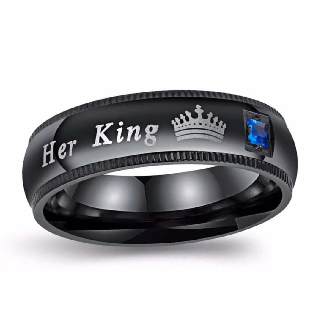 Her King Black Promise Ring