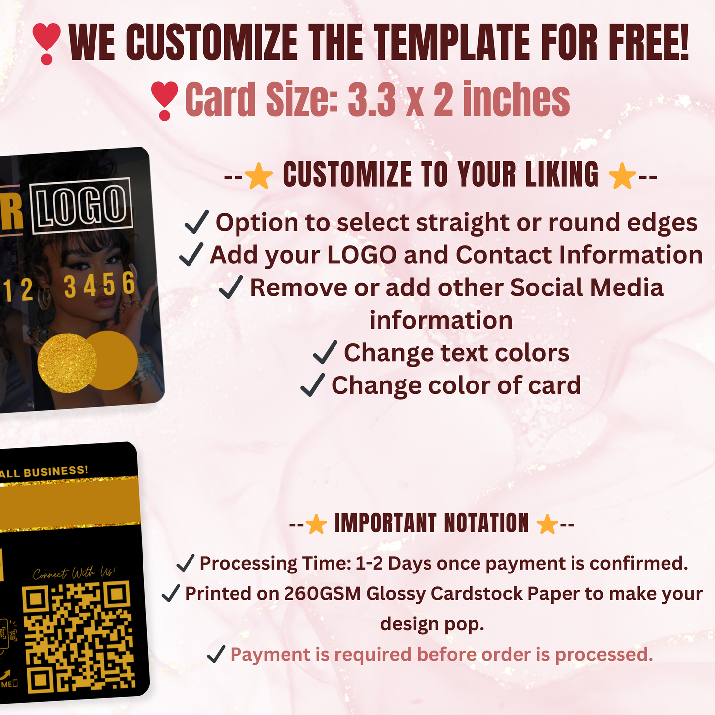 Credit Card Style Business Cards - Free Template