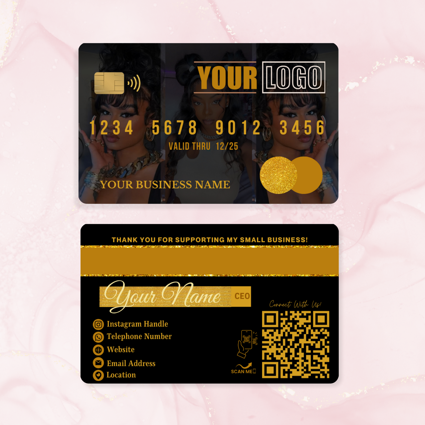 Credit Card Style Business Cards - Free Template