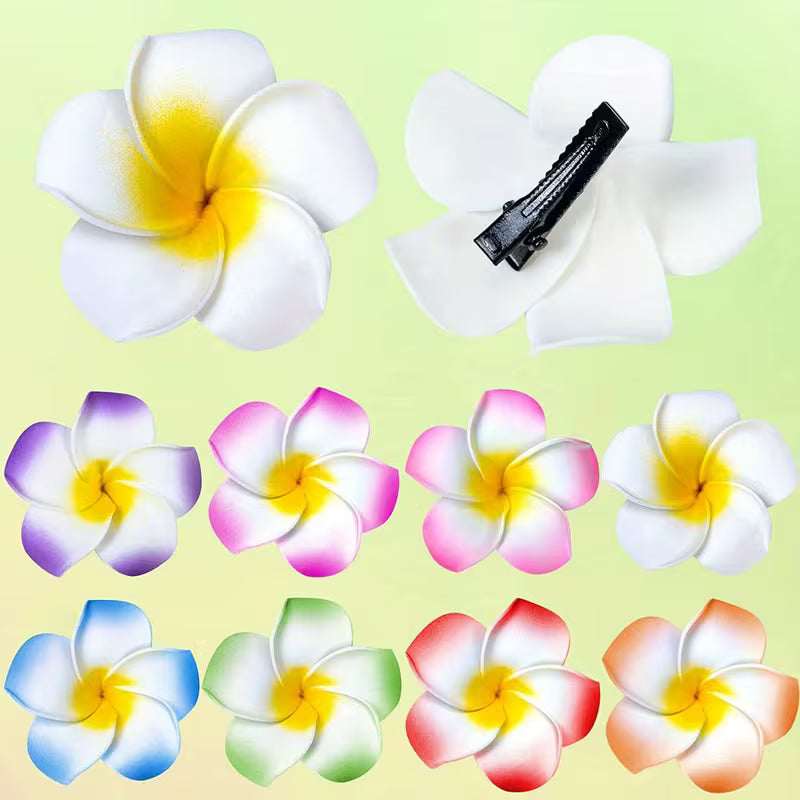 Hawaiian Flower Hair Clips