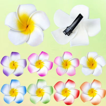 Hawaiian Flower Hair Clips