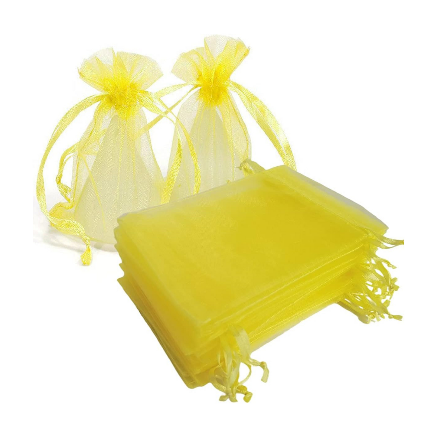 4x6 Inches Yellow Organza Bags