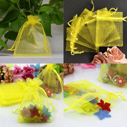 4x6 Inches Yellow Organza Bags