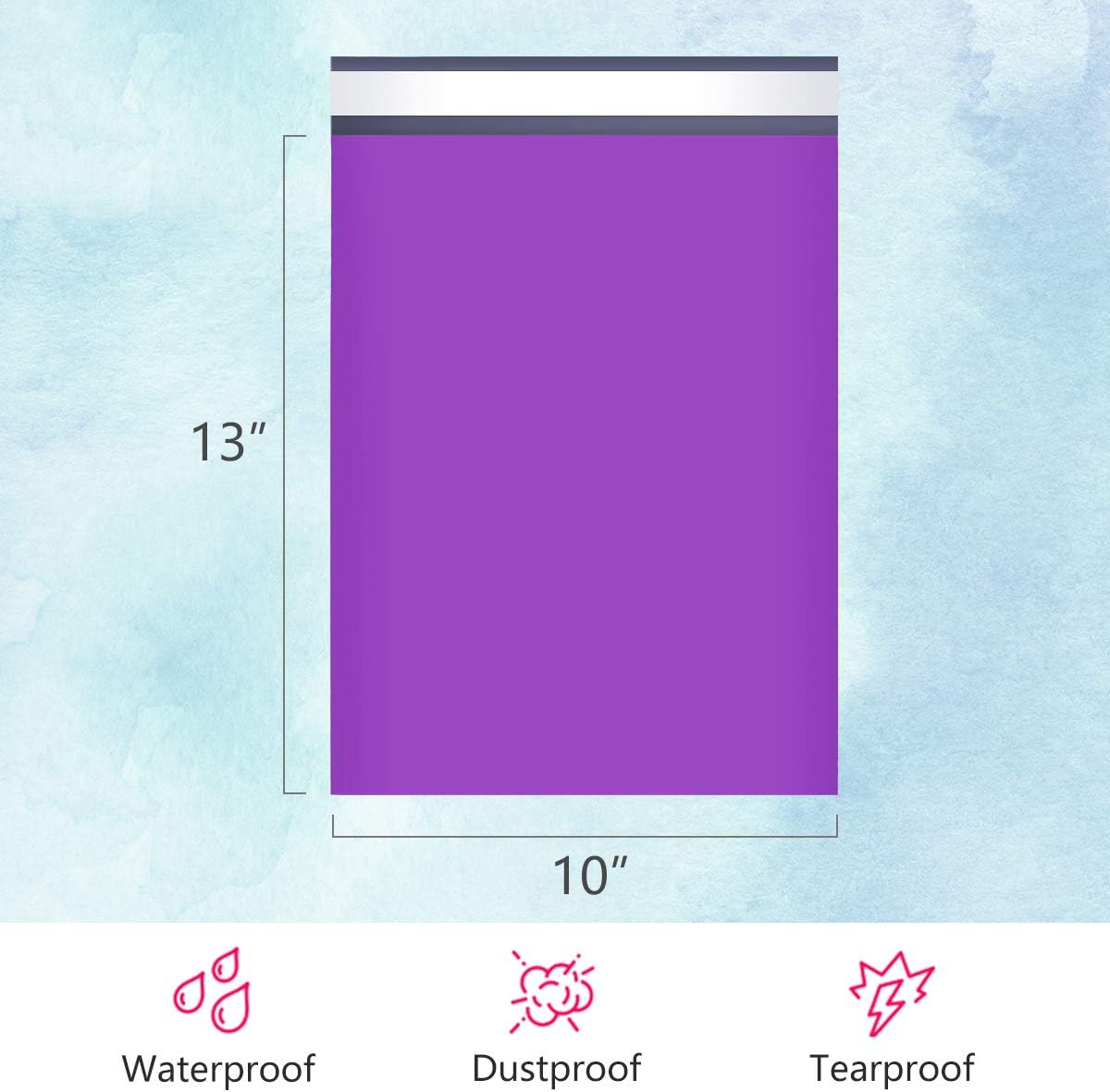 10x13 Inch Purple Poly Mailer Bags
