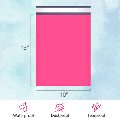 10x13 Inch Hot Pink Poly Mailer Bags