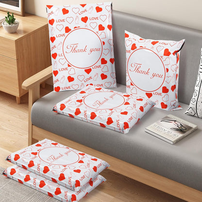 10x13 Inches Red Heart Poly Mailer Bags