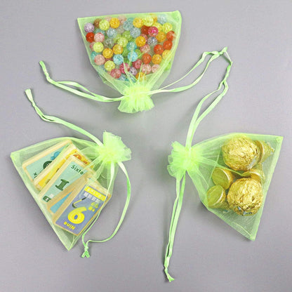 4x6 Inches Lime Green Organza Bags