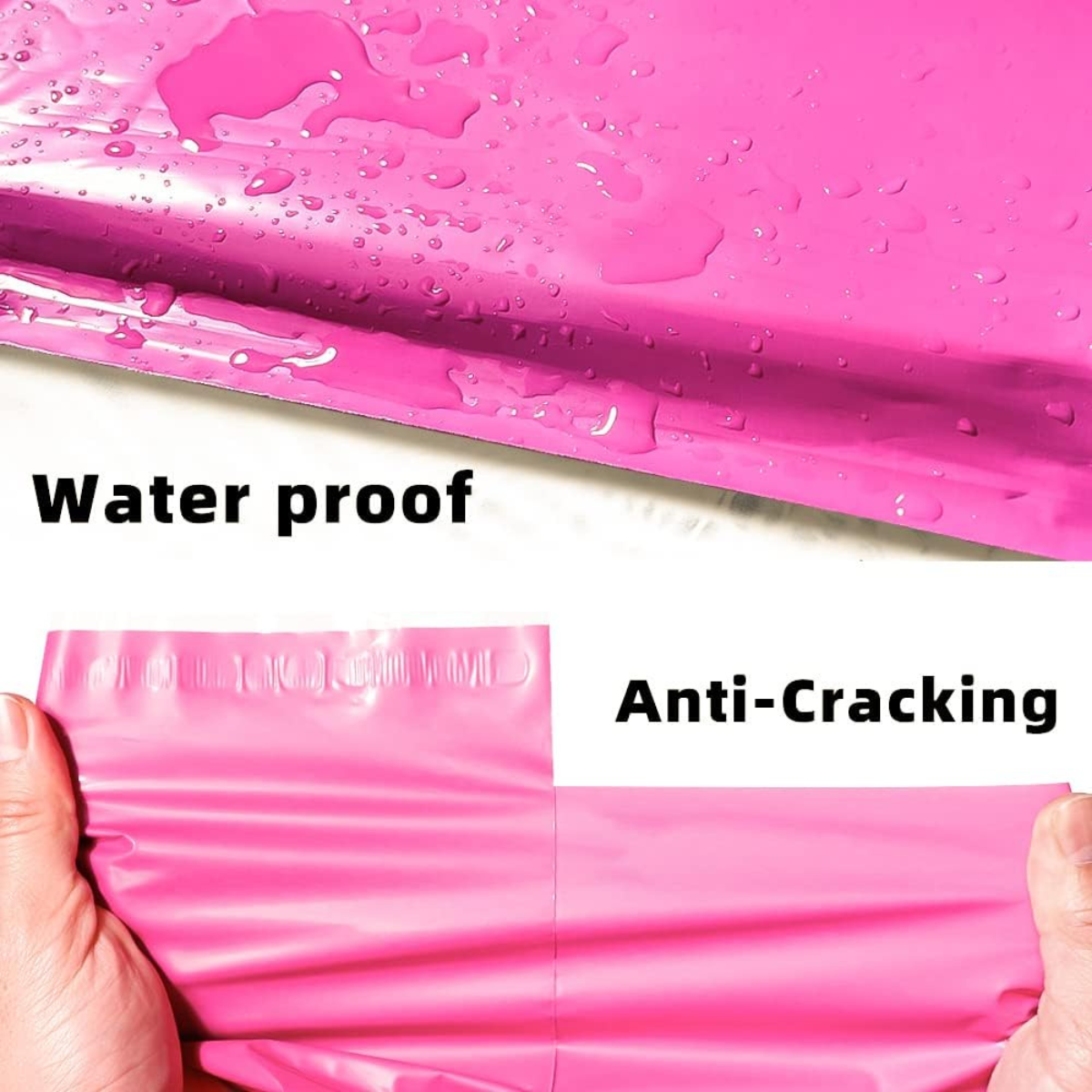 6x9 Inch Hot Pink Poly Mailer Bags