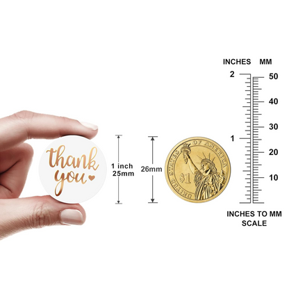 1-Inch Thank You Stickers