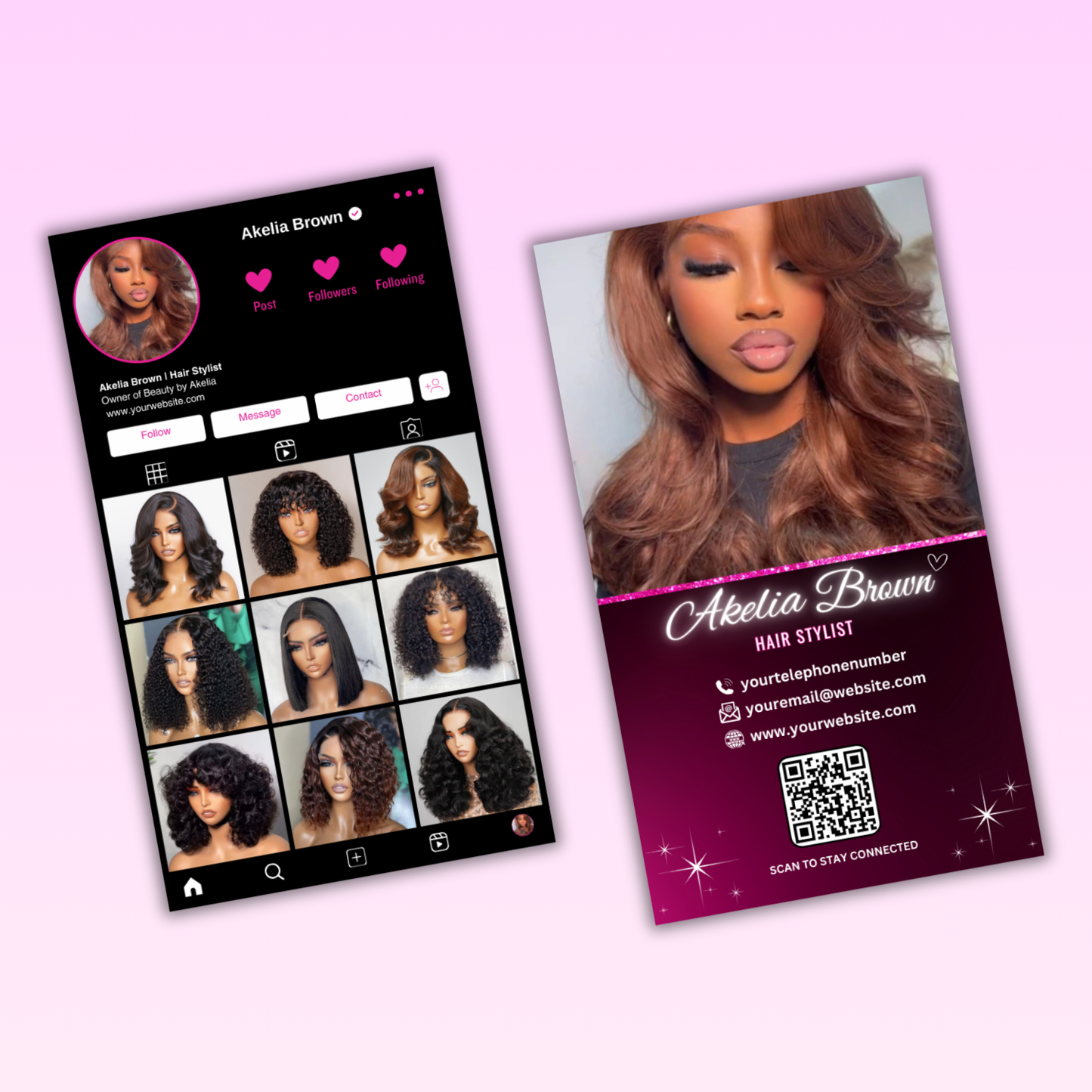 Instagram Style Business Cards - Free Template #1