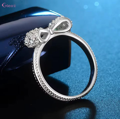 Bowknot Cubic Zirconia Ring