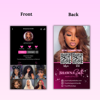 TikTok Style Business Cards - Free Template #1