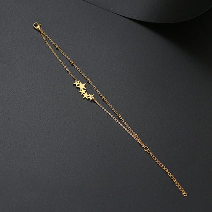 5-Star Multi-layer Bead Chain Bracelet