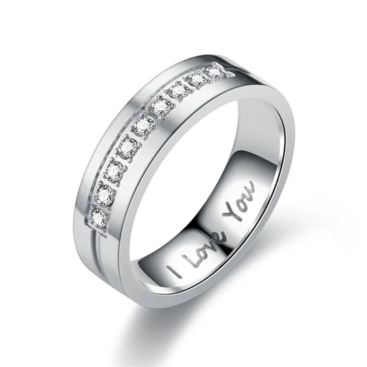 Silver Eternity Sparkle Band