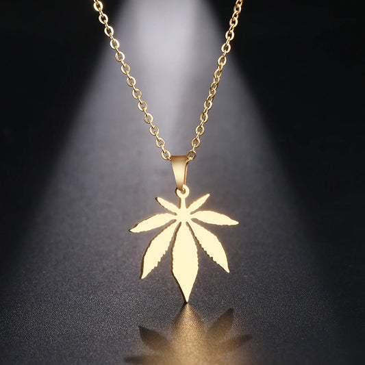 Gold Maple Leaf Necklace