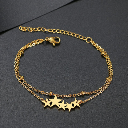 5-Star Multi-layer Bead Chain Bracelet