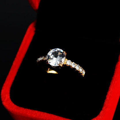 Elegant Gold Stainless Steel Ring