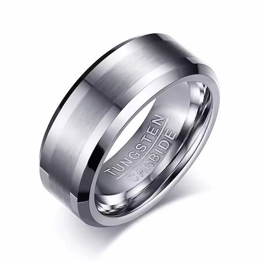Silver Tungsten Carbide Ring