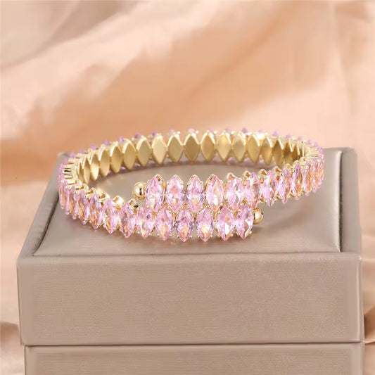Pink Marquis Zirconia Bracelet