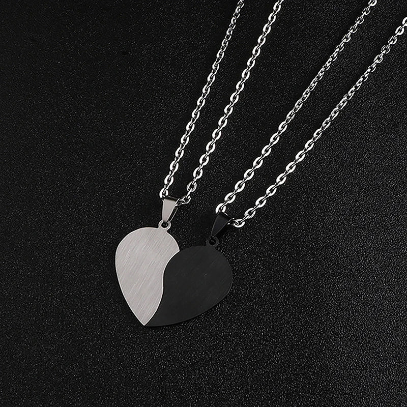 Love You Spliced Couples Necklace Set