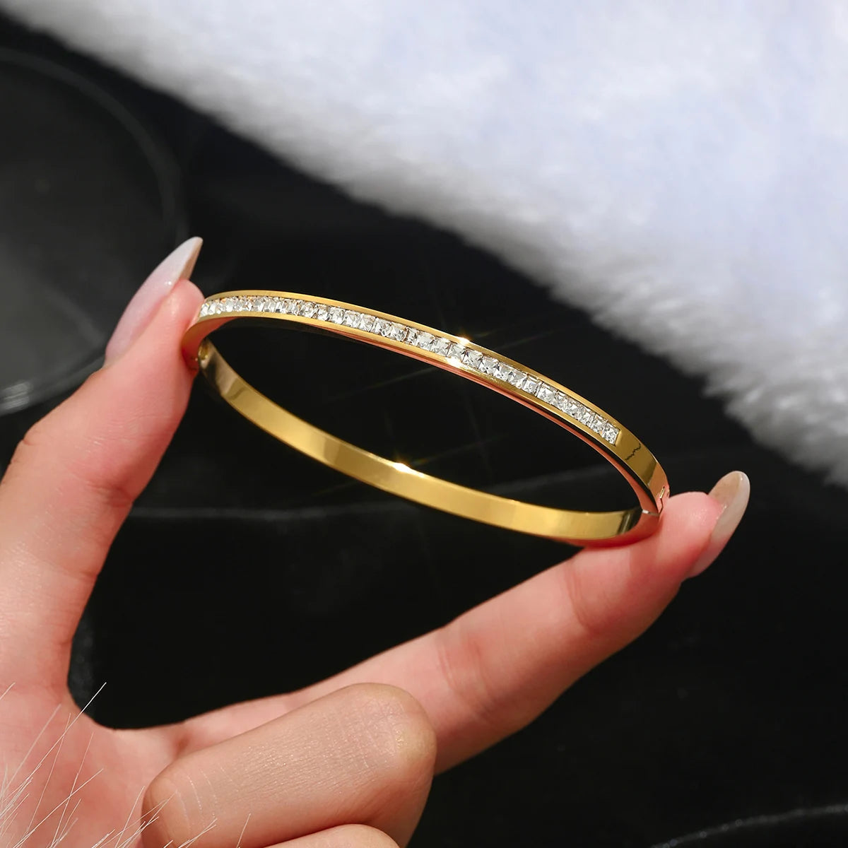 Eternity Crystal Bangle Bracelet