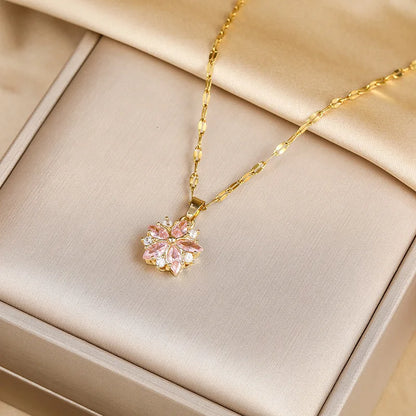 Pink Petal Necklace