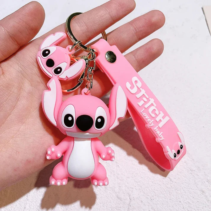 Pink Stitch Keychain