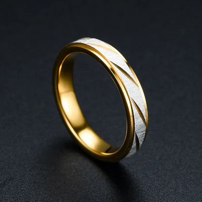 Golden Stripe Female Promise Ring