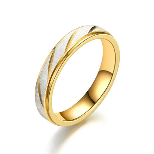 Golden Stripe Female Promise Ring