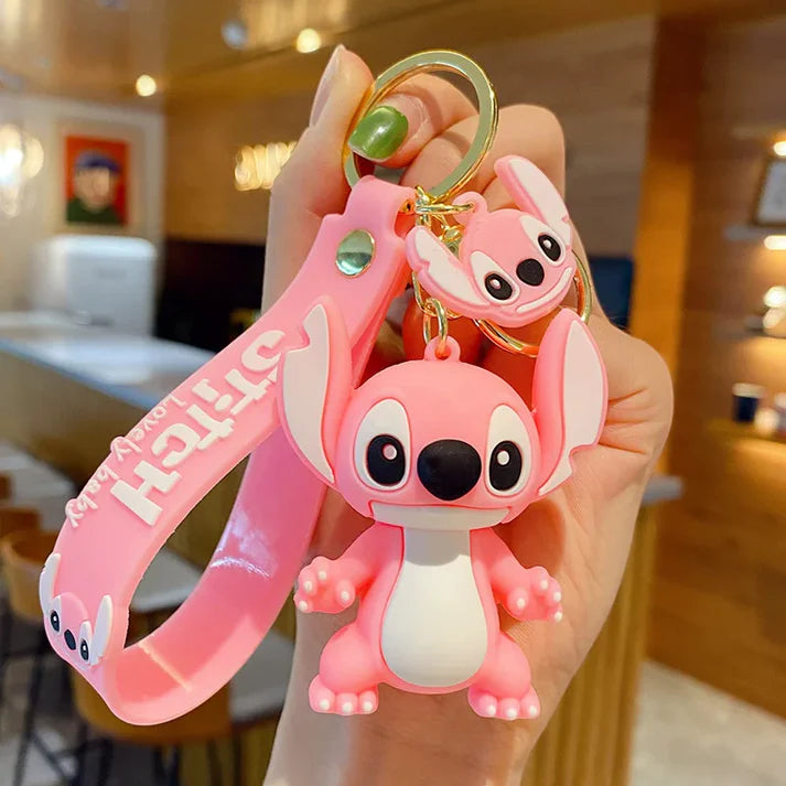 Pink Stitch Keychain