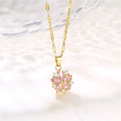 Pink Petal Necklace