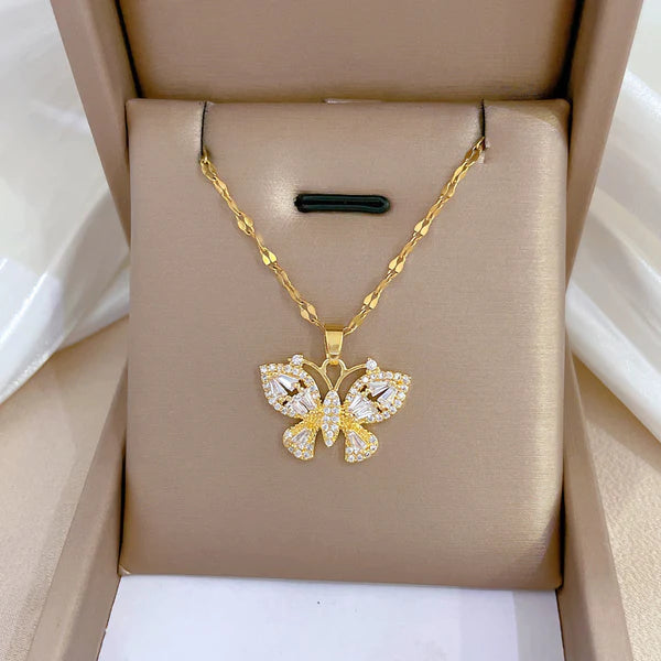 Divine Butterfly Stainless Steel Necklace