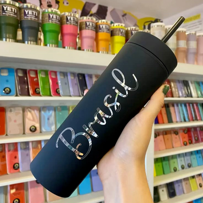 Personalized Black Name Tumbler
