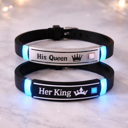 Luminous His Queen Her King Couple Bracelets