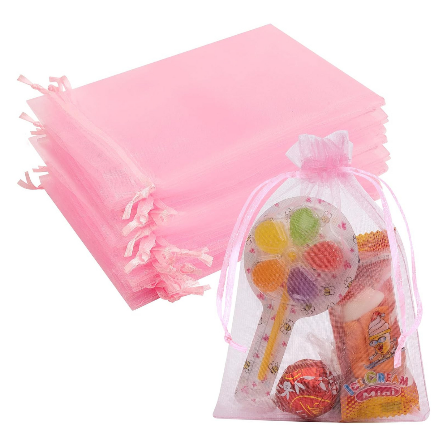 4x6 Inches Light Pink Organza Bags