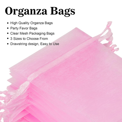 4x6 Inches Light Pink Organza Bags