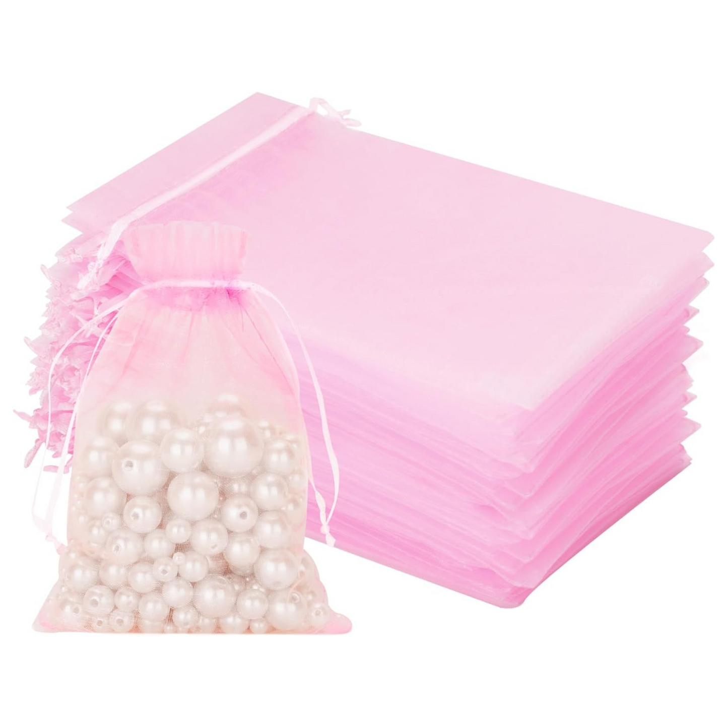 4x6 Inches Light Pink Organza Bags
