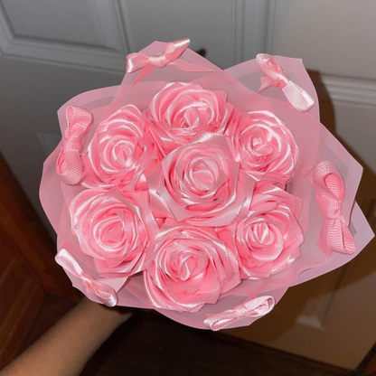 7 Count Mixed Satin Rose Bouquet