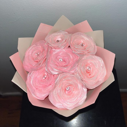 7 Count Mixed Satin Rose Bouquet