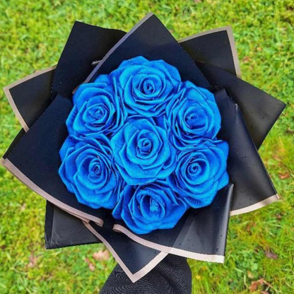 7 Count Mixed Satin Rose Bouquet